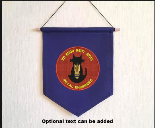 Embroidered Pennant with 101 Engr Regt EOD